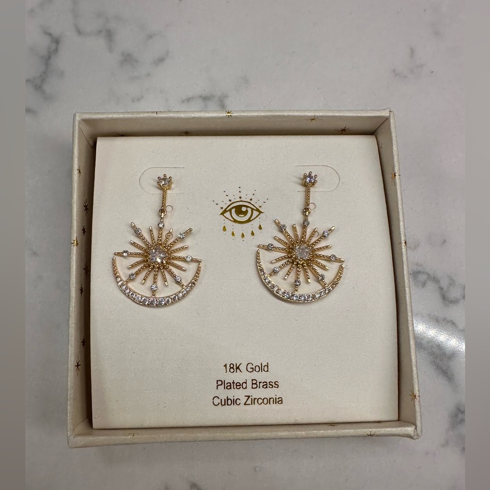 EYE CANDY LOS ANGELES 18k gold plated brass earrings